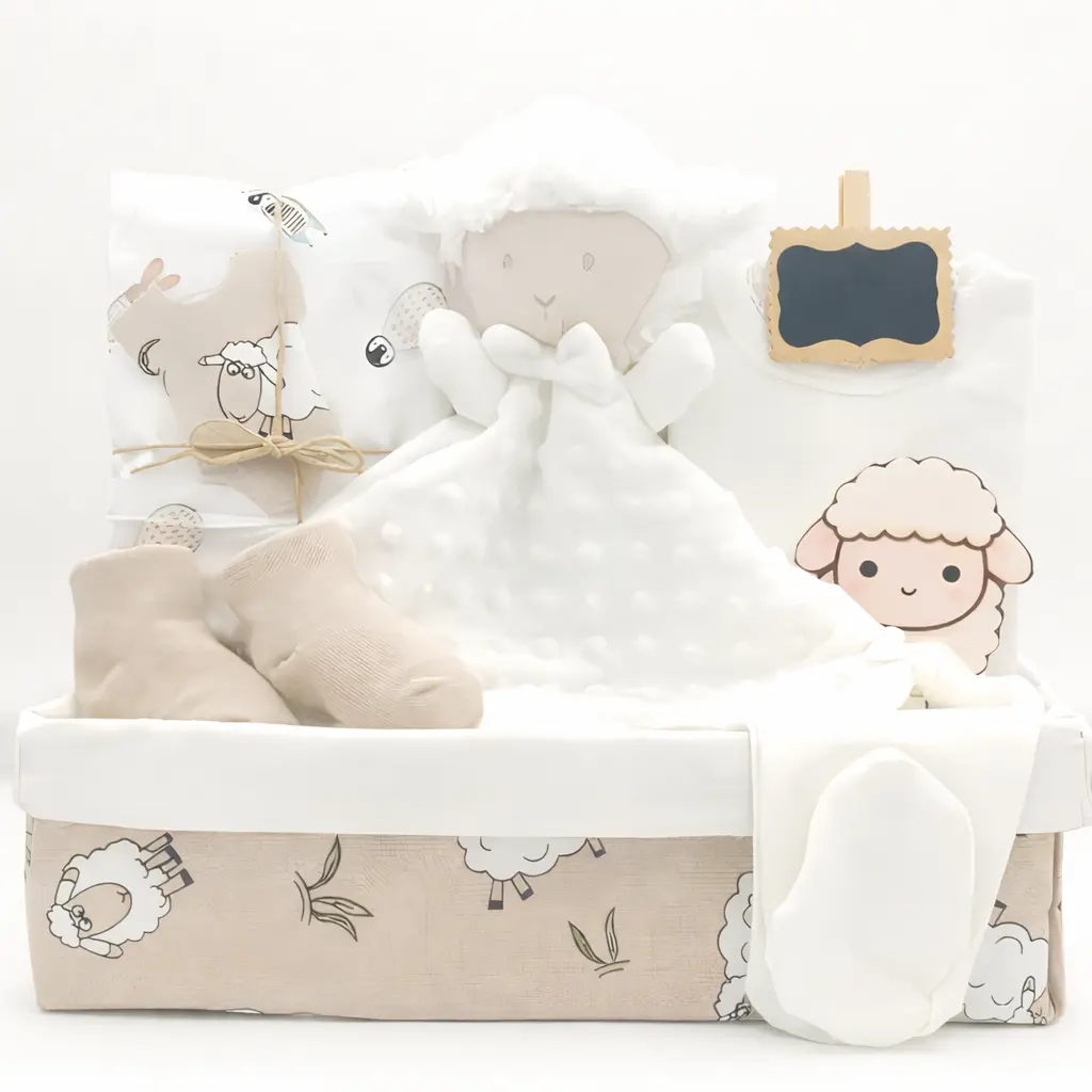 Canastilla Recién Nacido Ovejas