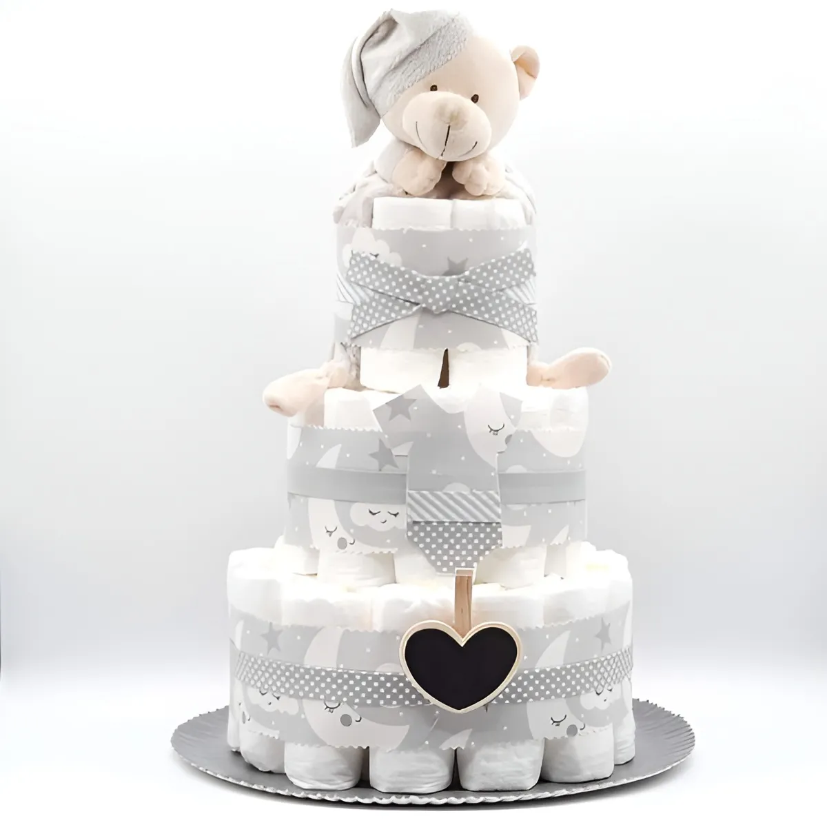 Tarta Pañales 3 Pisos Estrellas