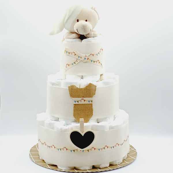 Tarta de Pañales 3 Pisos Eco